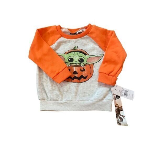NWT- Baby Yoda Pumpkin Sweater - Picture 1 of 6